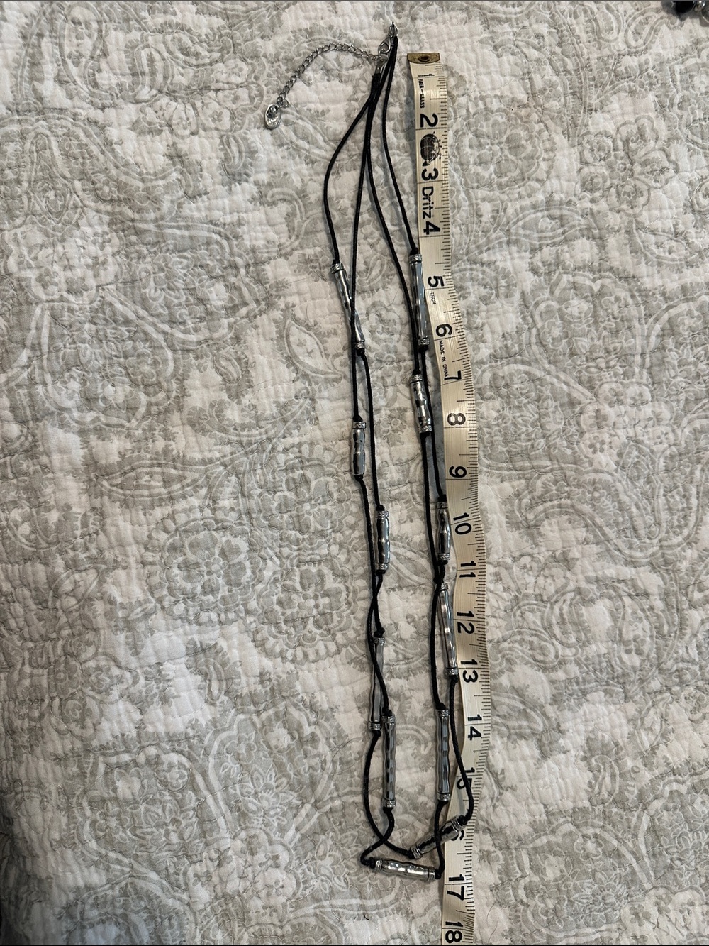 Black Multi-Strand Beaded Necklace - Unbranded